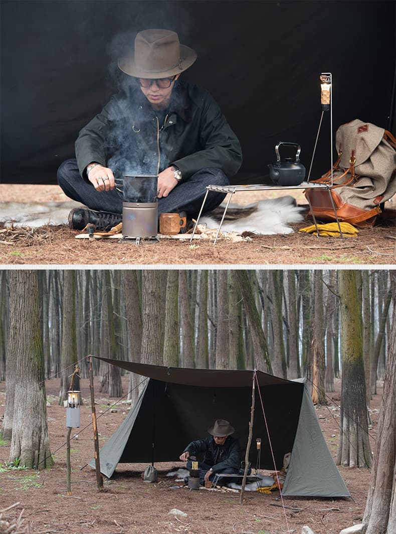 焚き火台 ソロ コンパクト野営調理ストーブ