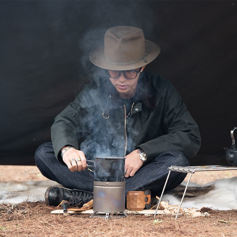 焚き火台 ソロ コンパクト野営調理ストーブ