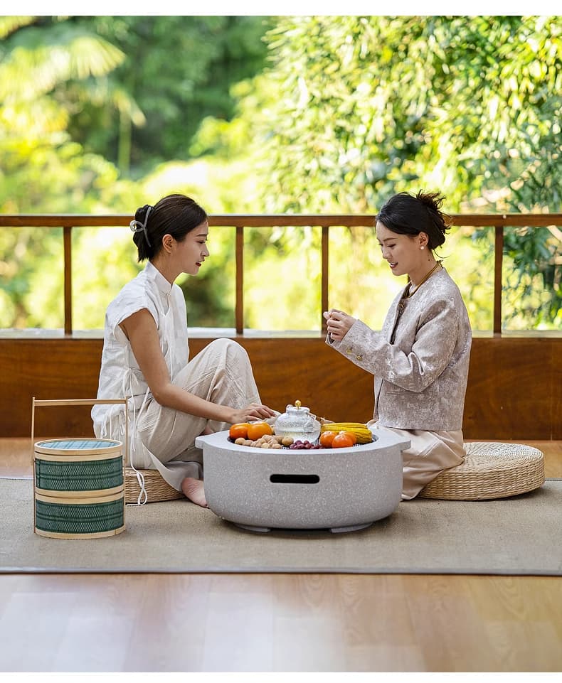焚き火台 テーブル 円形茶話焚き火台テーブル