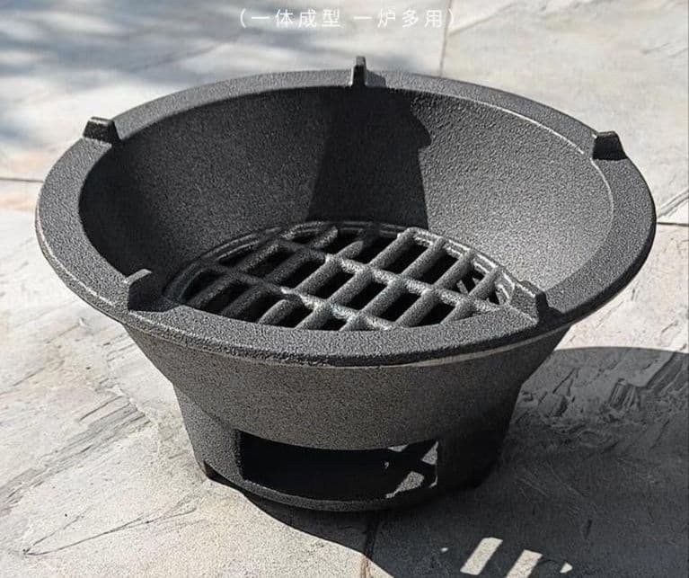 焚き火台 ソロ 一体型鋳鉄炭焼き焚き火台