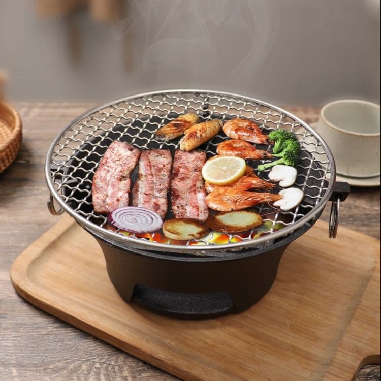 焚き火台 一人焼きグリル丸型焚き火台ソロ