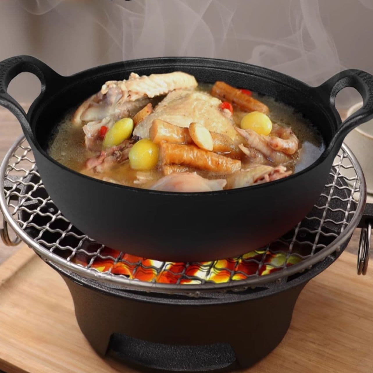 焚き火台 一人焼きグリル丸型焚き火台ソロ